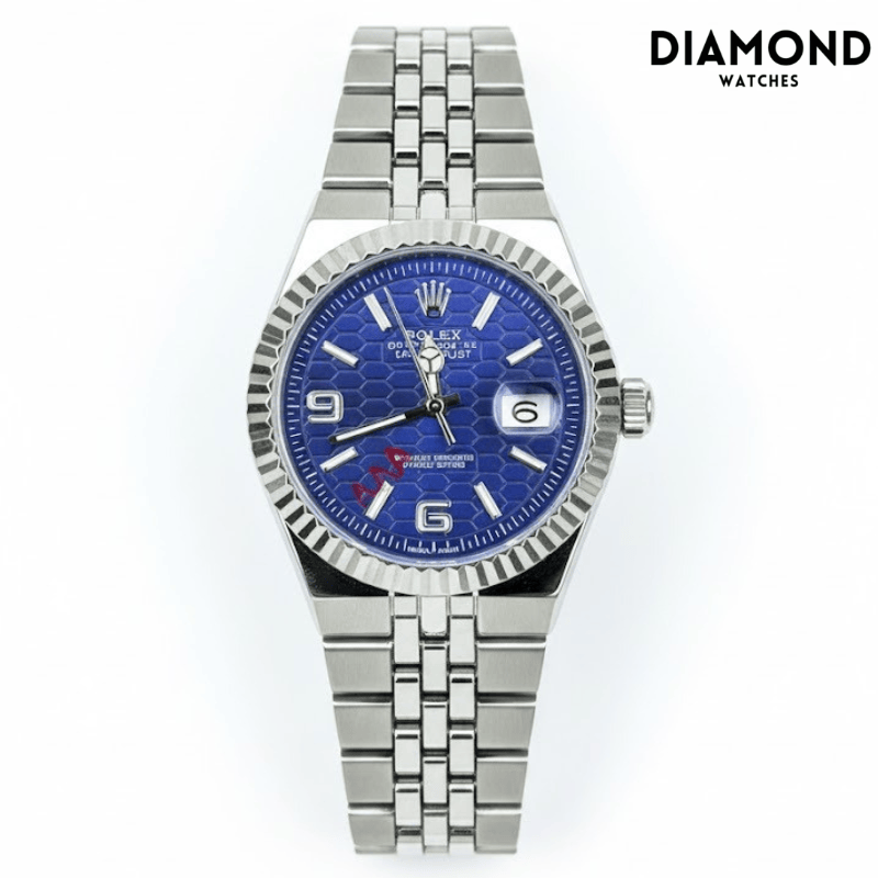 Rolex Watch 2025 Edition - Silver With Blue  Dial