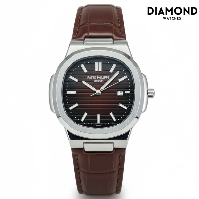 Patek Strap Watch – Brown with brown Dial