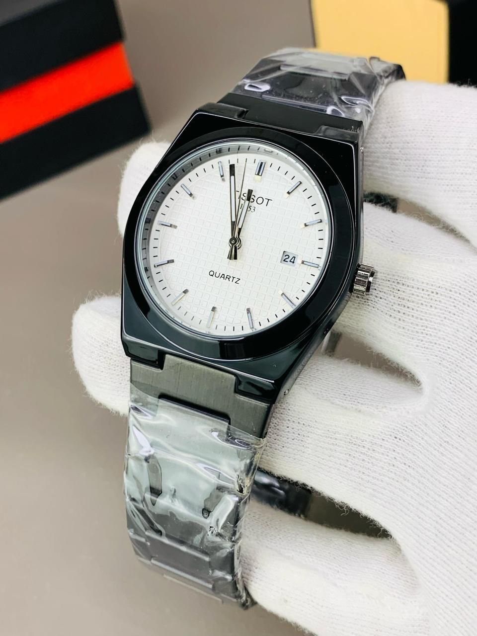 Tissot PRX White Dial Black Chain